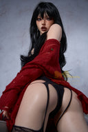 Vanessa – Poupée réaliste en silicone 161 cm, beauté gothique au regard ensorcelant