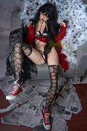 Vanessa – Poupée réaliste en silicone 161 cm, beauté gothique au regard ensorcelant